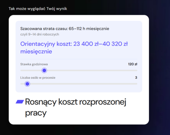 kalkulator strat procesowych. quiz
