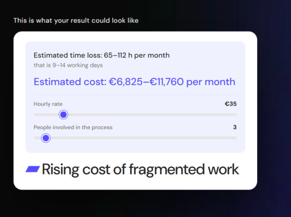 time and money loss in business processes calculator quiz